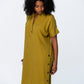 Iris Button Kaftan - Chartreuse