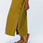 Iris Button Kaftan - Chartreuse