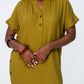 Iris Button Kaftan - Chartreuse