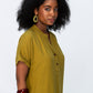 Iris Button Kaftan - Chartreuse