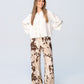 Sydney Wide Leg Pants - Cow Print
