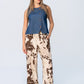 Sydney Wide Leg Pants - Cow Print