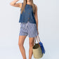 Ibiza Shorts - Blue and White Stripe