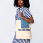 Iris Button Kaftan - Blue and White Stripe