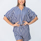Luna Shirt - Blue and White Stripe