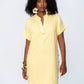 Iris Button Kaftan - Butter Yellow