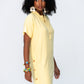 Iris Button Kaftan - Butter Yellow