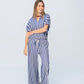 Luna Shirt - Blue and White Stripe