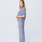Sydney Wide Leg Pants - Blue and White Stripe