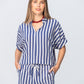 Luna Shirt - Blue and White Stripe