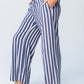 Sydney Wide Leg Pants - Blue and White Stripe