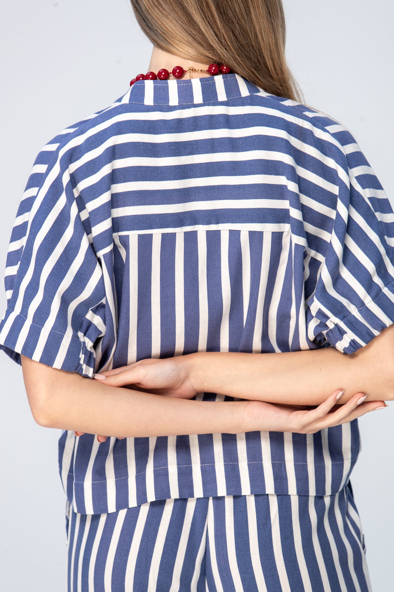 Luna Shirt - Blue and White Stripe