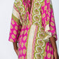 Georgia Kaftan Maxi Dress - Pink and Green