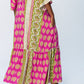 Georgia Kaftan Maxi Dress - Pink and Green