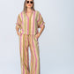 Luna Shirt - Pink and Green Stripe
