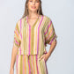 Luna Shirt - Pink and Green Stripe