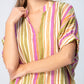 Luna Shirt - Pink and Green Stripe