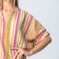 Luna Shirt - Pink and Green Stripe