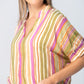Luna Shirt - Pink and Green Stripe