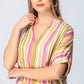 Luna Shirt - Pink and Green Stripe