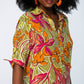 Nina Shirt Dress - Green & Pink