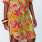 Nina Shirt Dress - Green & Pink