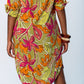 Nina Shirt Dress - Green & Pink