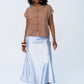 Ava Bias Cut Skirt - Pale Blue