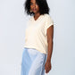 Corfu Summer V-Neck Tee - Butter Yellow