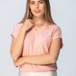 Corfu Summer V-Neck Tee - Light Pink