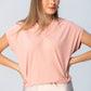 Corfu Summer V-Neck Tee - Light Pink
