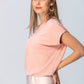 Corfu Summer V-Neck Tee - Light Pink