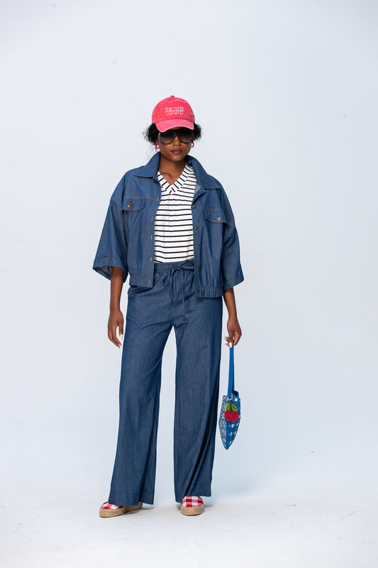 Sydney Wide Leg Pants - Denim