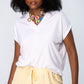 Corfu Summer V-Neck Tee - White