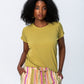 Rosa Summer Round Neck Tee - Chartreuse