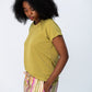 Rosa Summer Round Neck Tee - Chartreuse