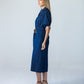 Harlow denim shirt dress in 100% cotton showing side view