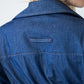 Harlow denim shirt dress in 100% cotton showing back tab detail