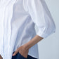 Claire frill shirt, side close-up of puff sleeve and cuff