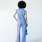 Sydney wide leg stripe pants, back view
