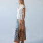 Sorrento stripe palm print skirt, side profile view