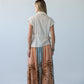 Sorrento stripe palm print skirt, back view