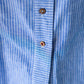 Reese stripe shirt, close up of button placket detail