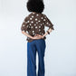 Blair wide leg denim pants, back view
