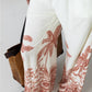 Sydney palm border wide leg pants, close up of palm border print detail