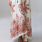 Georgia cream palm print kaftan, close up of hem showing palm border print