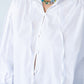 Blake white poplin shirt, close up of neckline and placket