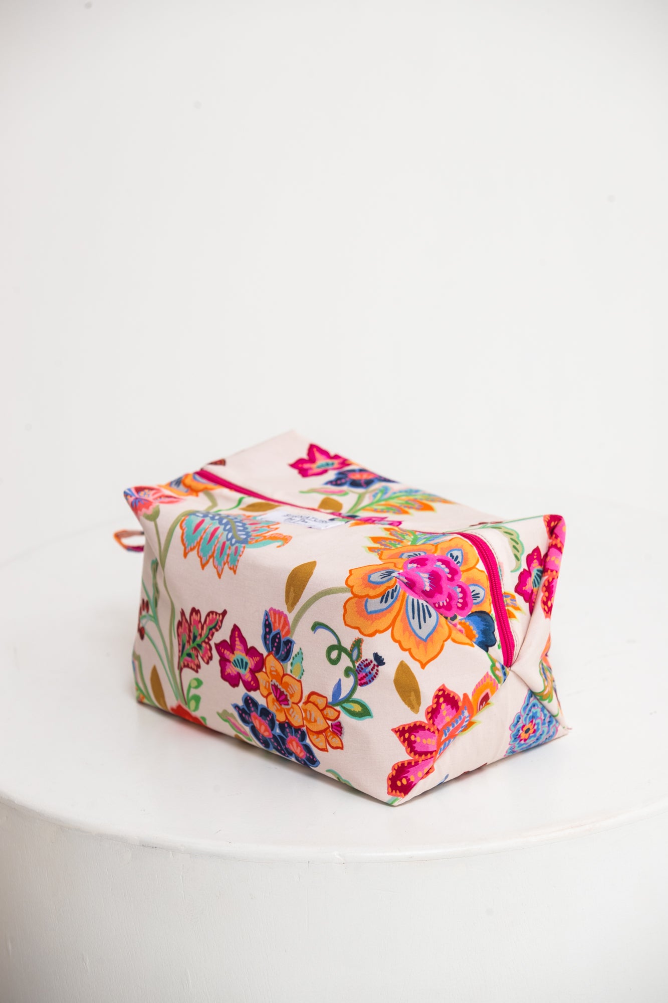 The Intentional Toiletry Bag - Orange and Pink Floral