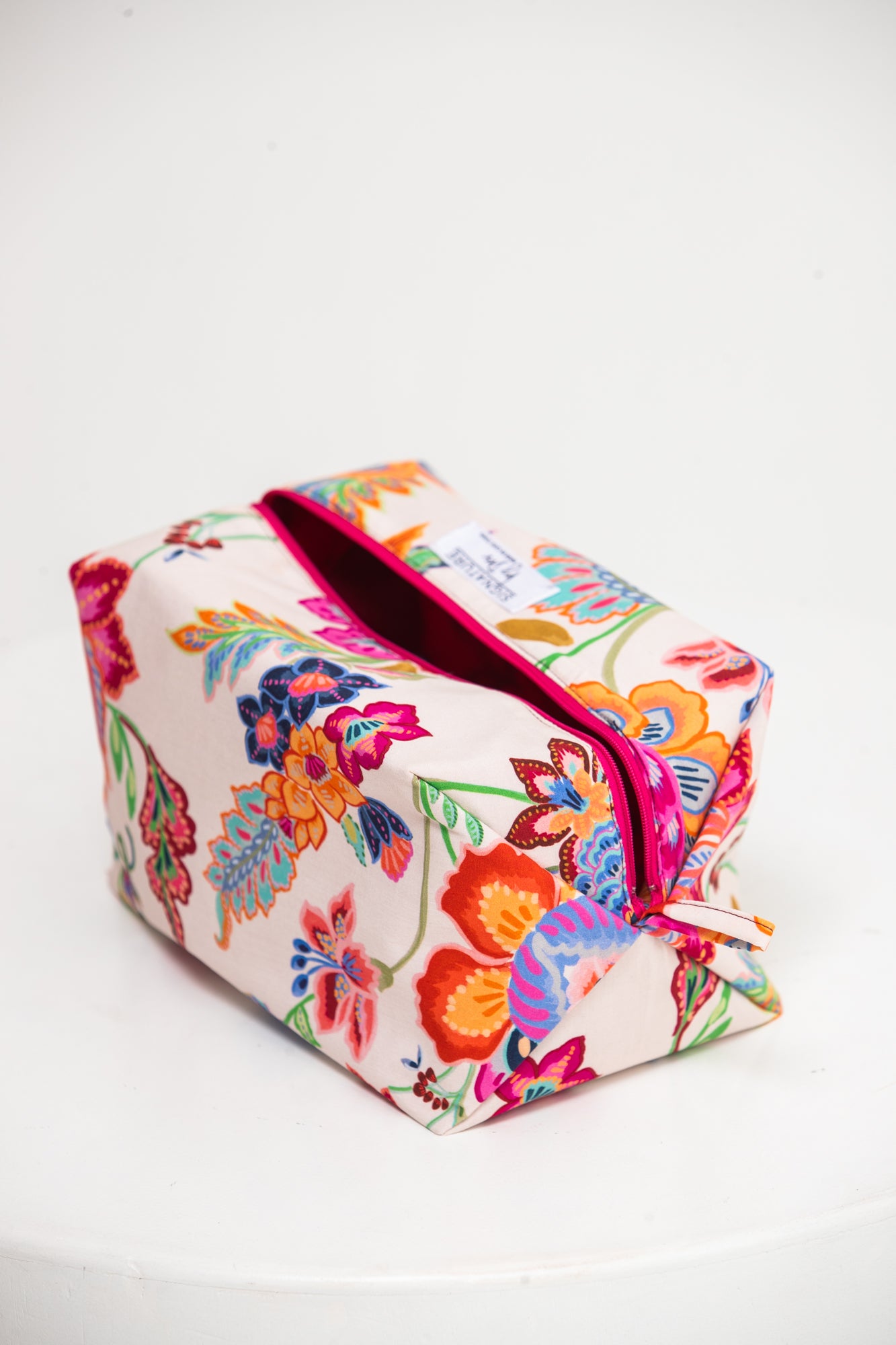 The Intentional Toiletry Bag - Orange and Pink Floral