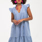 Ella Frill Dress - Light Denim